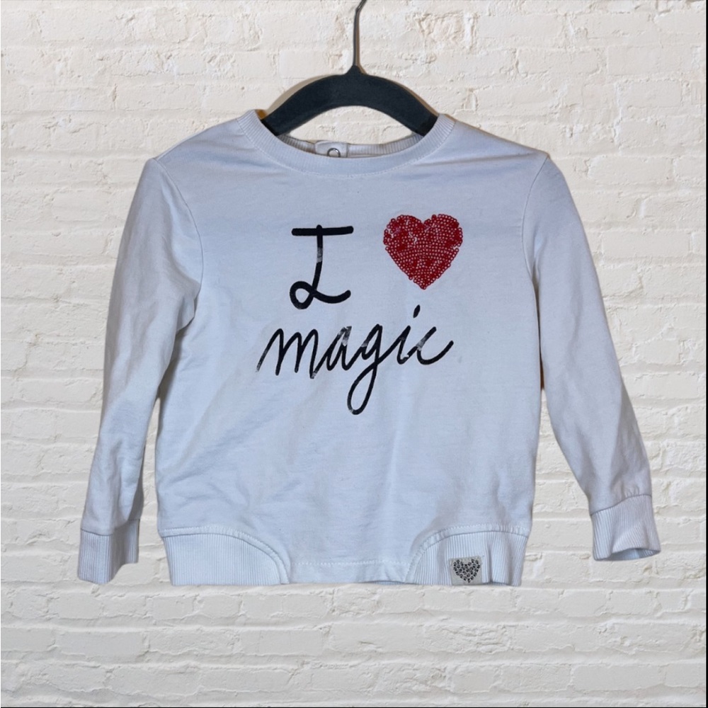 Mango ‘I Heart Magic’ Sequin Heart Sweater​